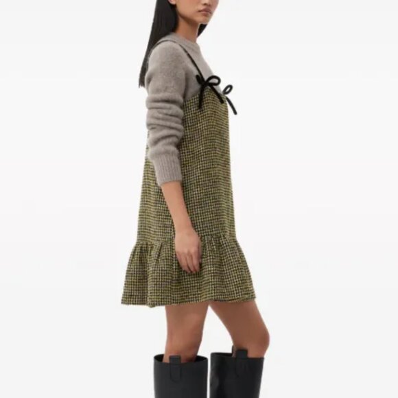 BNWT GANNI Sleeveless Houndstooth Minidress - Picture 2 of 3